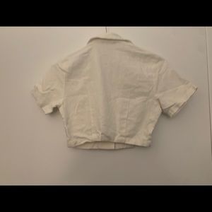 BM shirt, white, cropped